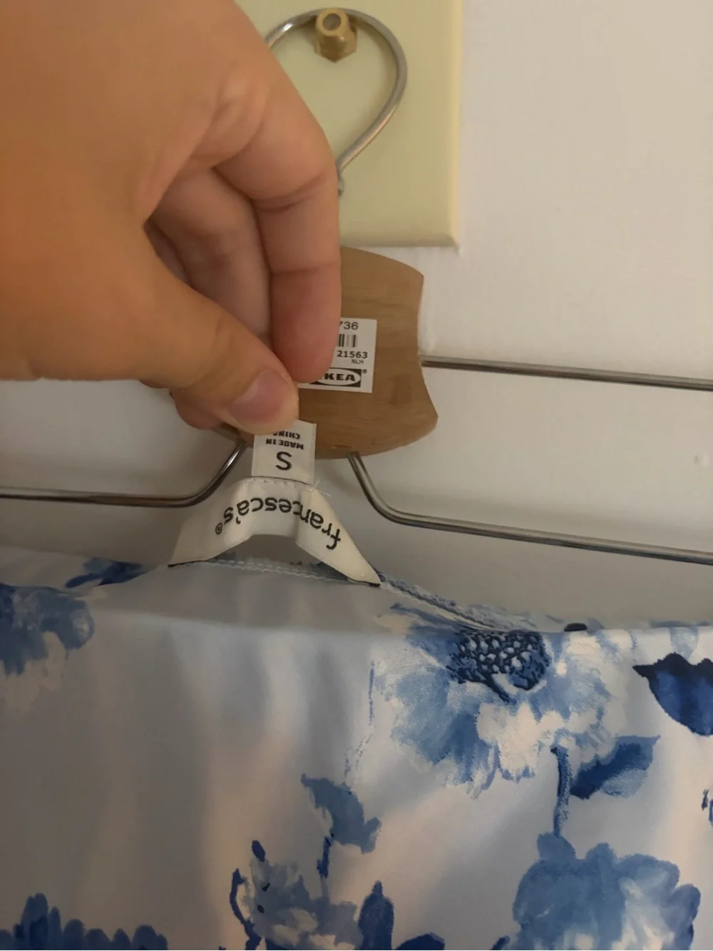 Francesca’s Blue Satin Skirt